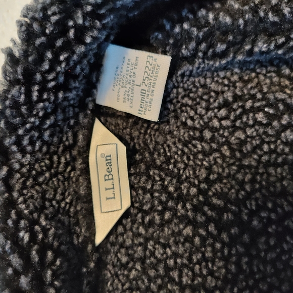 🖤 Vintage Y2K L.L. Bean Faux Fur Trim Oversized Winter Coat, Black, Large - Picture 4 of 13